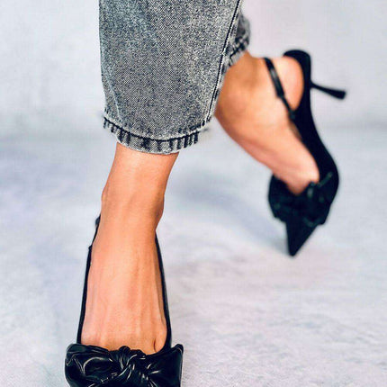 Chic Bow-Embellished Stilettos - Model 179319