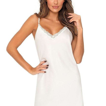 Ethereal Lace Satin Nightshirt