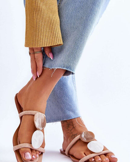 Sustainable Chic Eco-Suede Flip-Flops - Style 179614