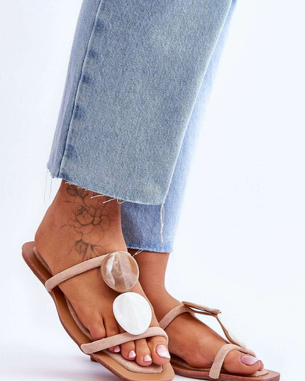 Sustainable Chic Eco-Suede Flip-Flops - Style 179614