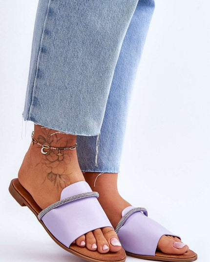 Elegant Rhinestone-Embellished Eco-Friendly Flip-Flops Model 179617