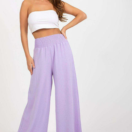 Chic Elegant Italy Moda Wide Leg Polyester Trousers