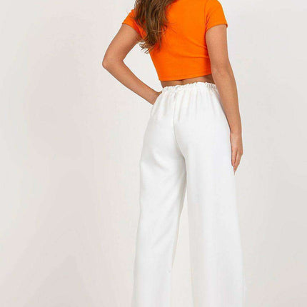 Elegant High Waisted Pleated Trousers By Italian Moda