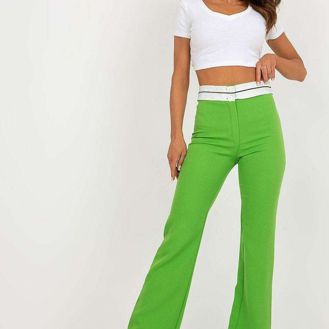 Chic Italian High Waisted Trousers For Modern Women
