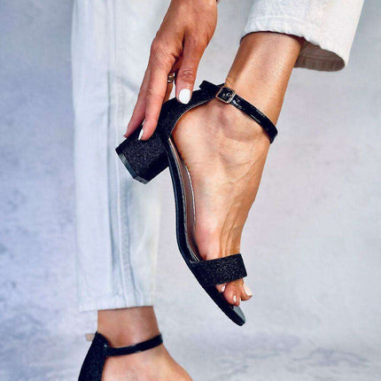 Iridescent Elegance: Heel Sandals Model 179896