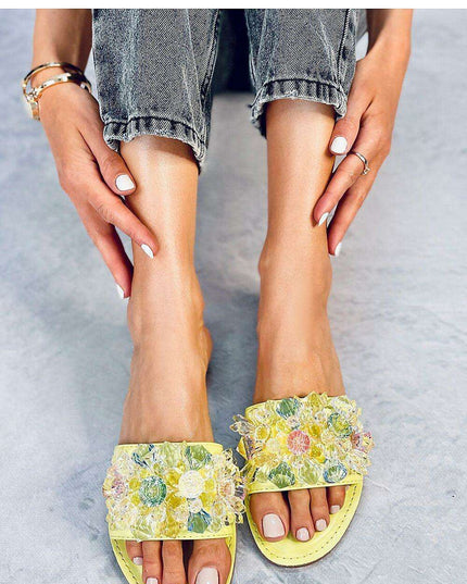 Glamorous Eco-Friendly Flip-Flops with Shiny Stone Accents