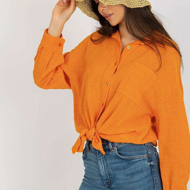 Bella's Elegant Cotton Long Sleeve Top