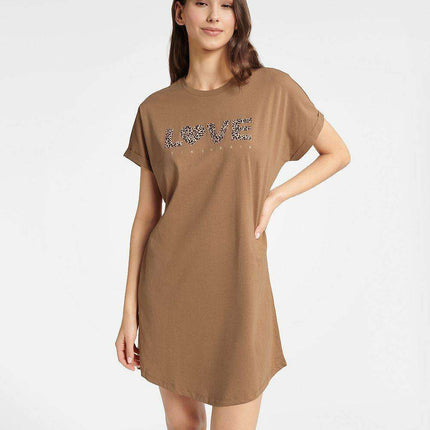 Cozy Elegance Short-Sleeve Cotton Nightgown
