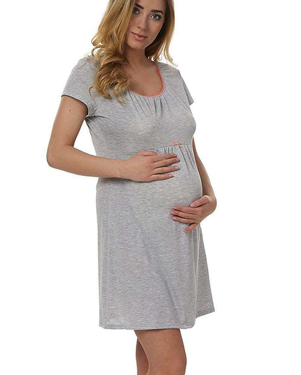Elegant Italian Maternity Nightshirt - Comfortable and Stylish for Expecting Mothers