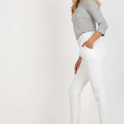 Elegant High Waisted Pants With Chic Belt And Pockets