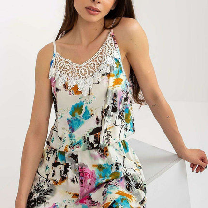 Sophisticated Lace-Trimmed Summer Jumpsuit with Sweetheart Cut