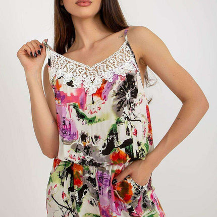 Sophisticated Lace-Trimmed Summer Jumpsuit with Sweetheart Cut