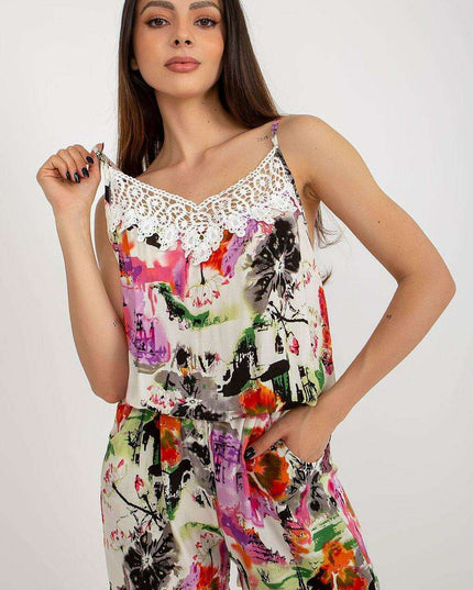 Sophisticated Lace-Trimmed Summer Jumpsuit with Sweetheart Cut