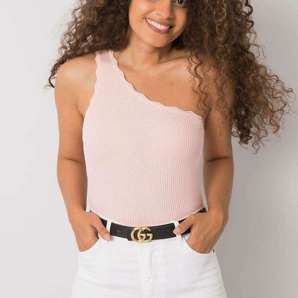 Asymmetrical Ribbed Acrylic Charm Top - Made in Europe