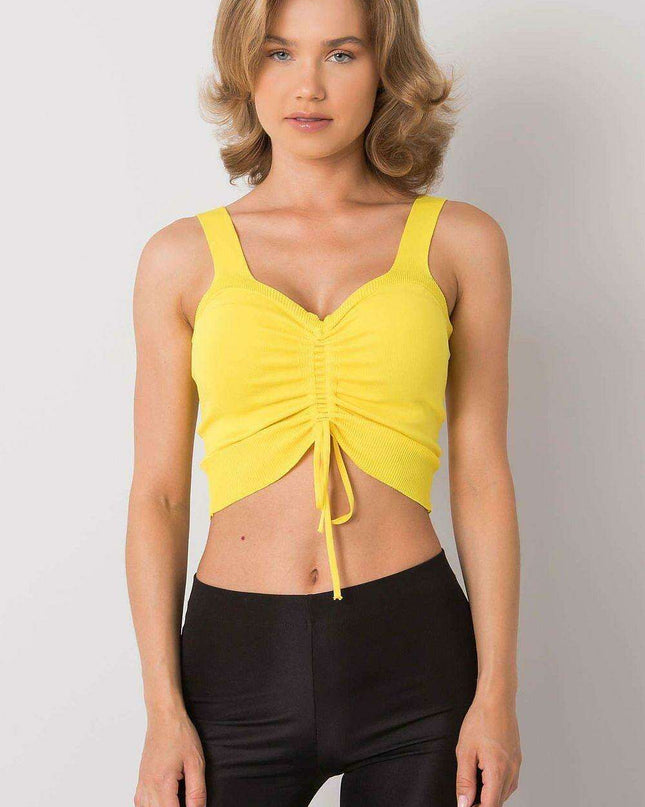 Chic Ribbed Hem Acrylic Top for Effortless Style