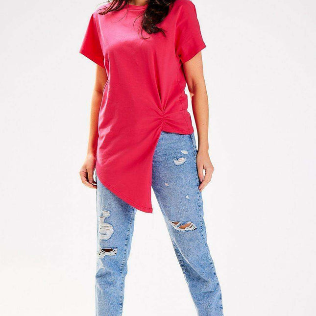 Stylish Asymmetrical Cotton Top for Ultimate Comfort