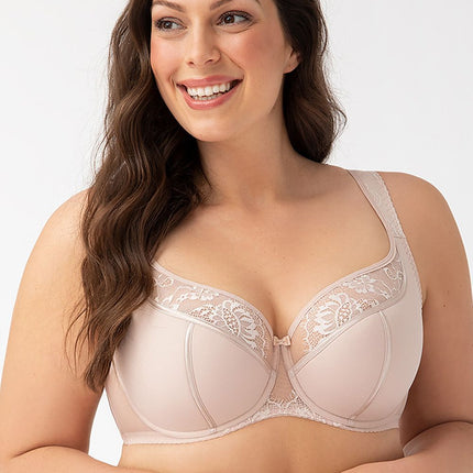 Gorsenia Lingerie Semi-Soft Bra with Adjustable Straps and Lace Detail