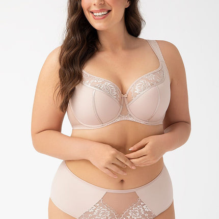 Gorsenia Lingerie Semi-Soft Bra with Adjustable Straps and Lace Detail