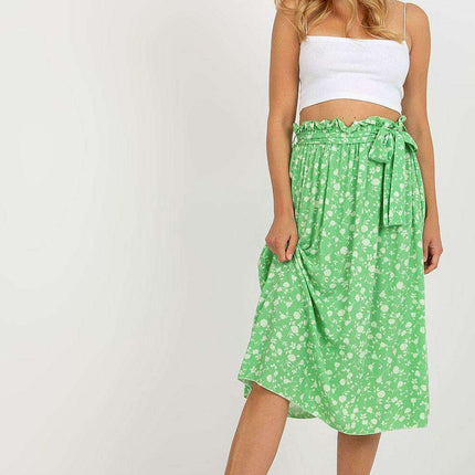 Parisian Elegance Floral Skirt With Adjustable Waist