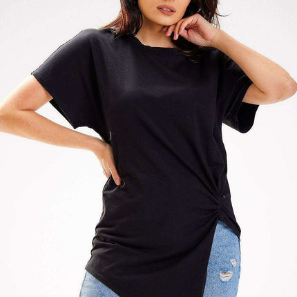 Stylish Asymmetrical Cotton Top for Ultimate Comfort