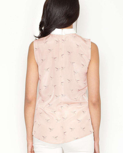 Chic Avian Design Sleeveless Top