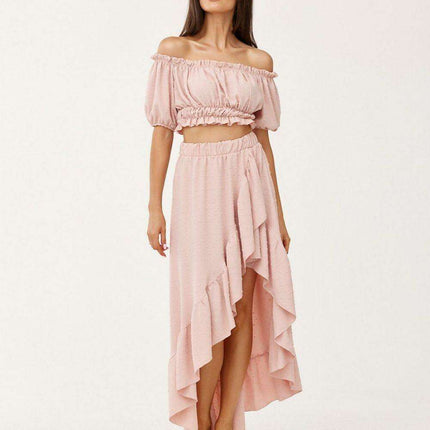 Chic Asymmetrical Summer Outfit with Ruffled Skirt