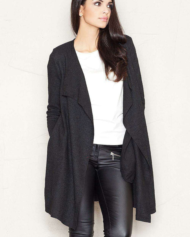 Elegant Wool Blend Sweatshirt with Chic Shoulder Accents for Women