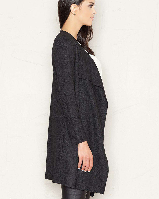 Elegant Wool Blend Sweatshirt with Chic Shoulder Accents for Women