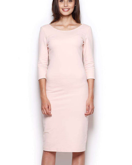 Sophisticated Deep V-Back Midi Dress - A Blend of Elegance and Modernity