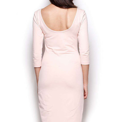 Sophisticated Deep V-Back Midi Dress - A Blend of Elegance and Modernity