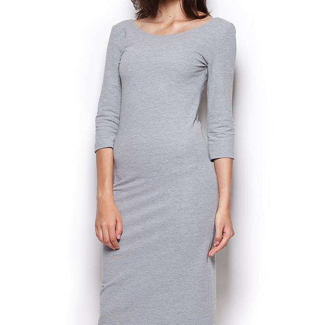 Chic Boat Neck Midi Dress - Effortless Elegance for Any Occasion