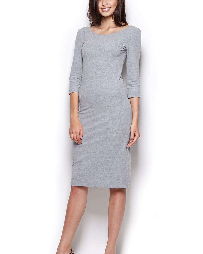Chic Boat Neck Midi Dress - Effortless Elegance for Any Occasion