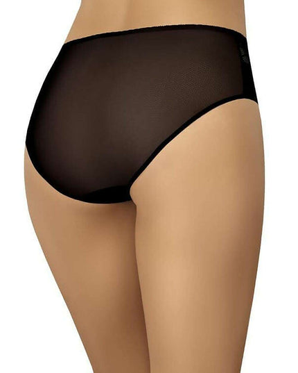 High Waisted Black Mesh Panties 3-Pack – Vida Lace Trim Underwear