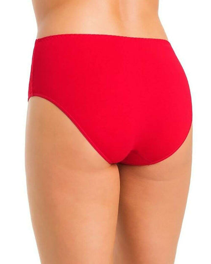 Three-Pack High Waisted Cotton Panties with Floral Lace Sides