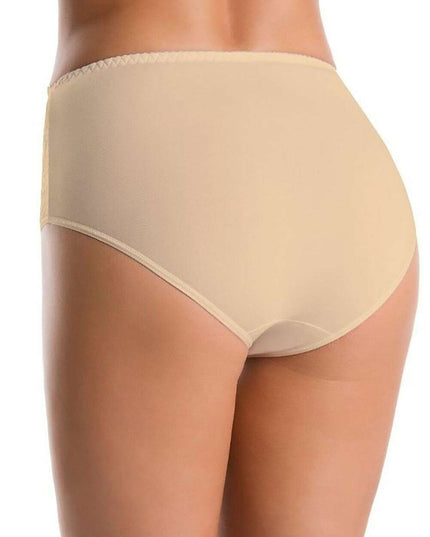 Three-Pack High Waisted Cotton Panties with Floral Lace Sides