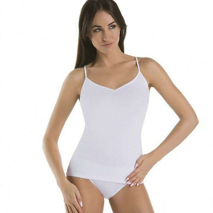 Teyli Women's Essential White Cotton Tank Top