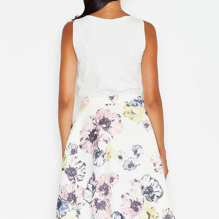 Floral Fantasy Flared Midi Skirt - Figl's Charming Elegance