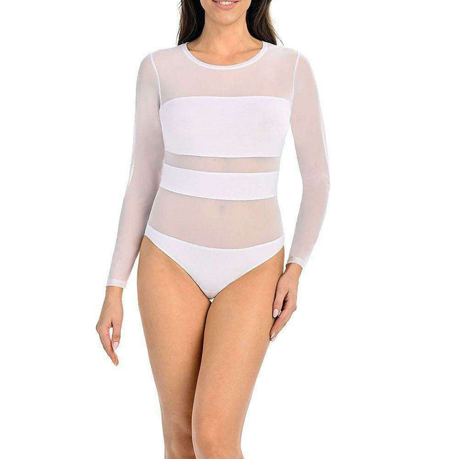 Luxe Viscose-Infused Sheer Mesh Sculpting Bodysuit