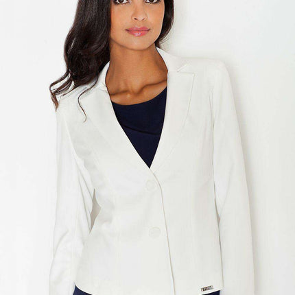 Chic Slim Fit Stretch Blazer with Two-Button Front Closure