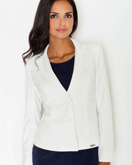 Chic Slim Fit Stretch Blazer with Two-Button Front Closure