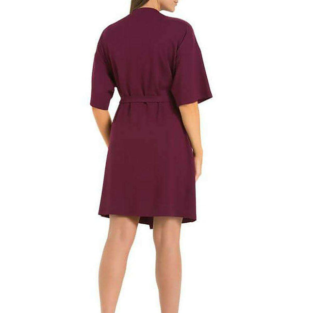 Eggplant Viscose Women's Classic Summer Robe