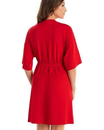 Scarlet Viscose Women's Knee-Length Robe