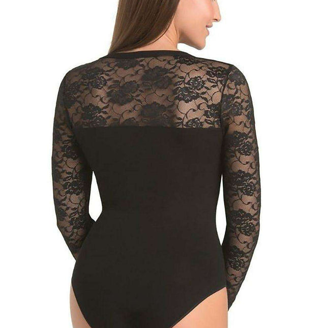 Luxe Lace Cotton Bodycon Bodysuit for Women