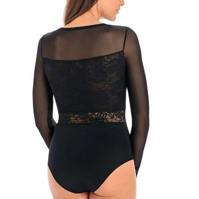 Luxe Floral Lace Mesh Bodysuit - Sculpted Elegance for Every Occasion