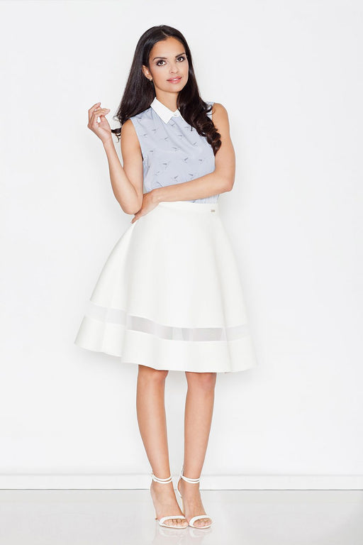 Elegant Figl Skirt with Sheer Knit Detail for a Chic Look