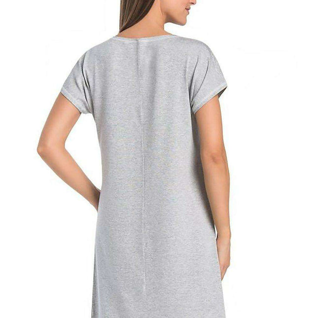 Nighttime Elegance Black Nightshirt Dress for Women