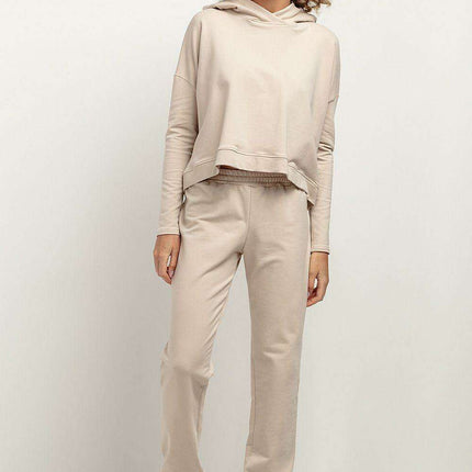 Tessita Stylish Pleated Hoodie Sweatshirt