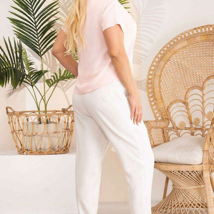 Kiwi Heart Neckline Fashion Blouse for Plus Sizes