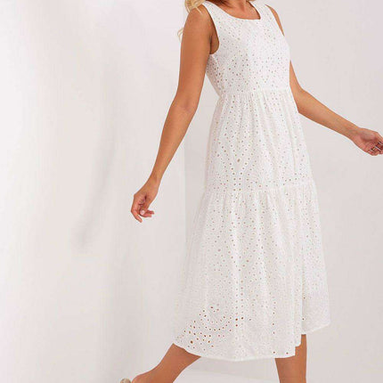 Summer Serenity: Sleeveless Cotton Dress for Effortless Style