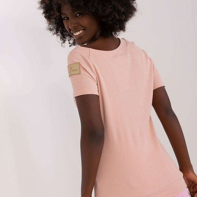 Trendy Asymmetrical Neck Ribbed Top